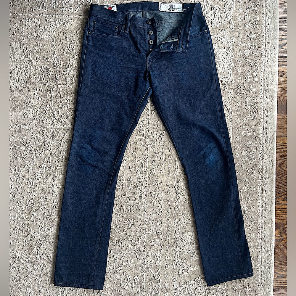 Rogue Territory w/Blue Owl Workshop Japanese Selvedge skinny fit jeans size 31.